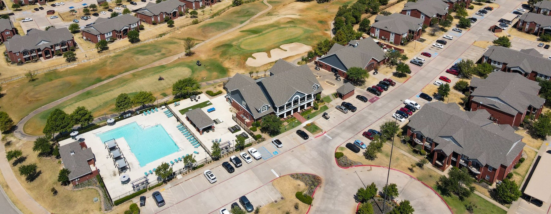 aerial view of a small town